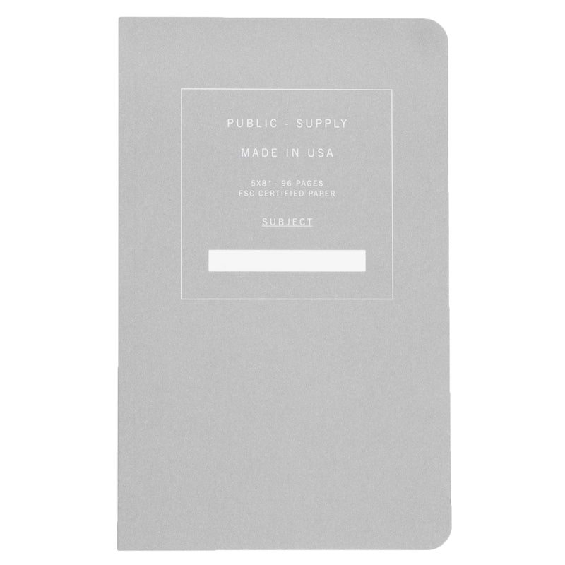 5x8" - Notebook - Soft Cover - Light Grey
