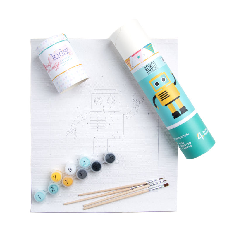Robot Paint-by-Numbers by Pink Picasso Kits