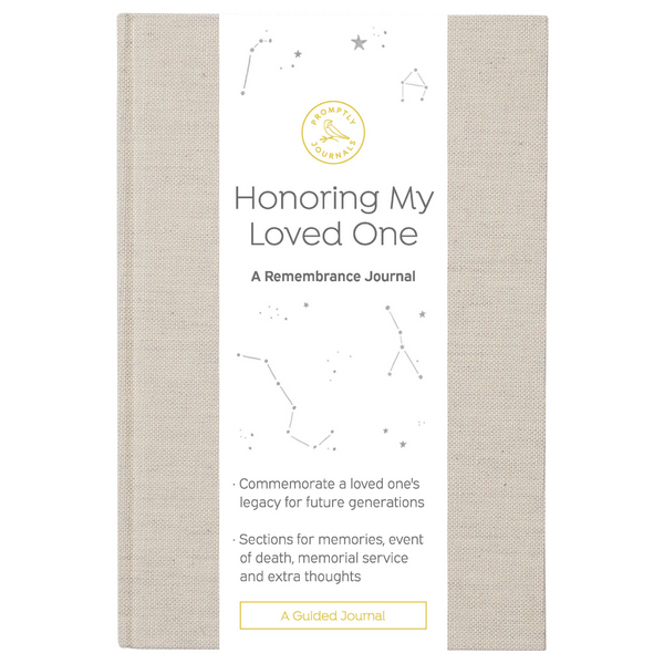 Honoring My Loved One: A Remembrance Journal (Wheat) by Promptly Journals
