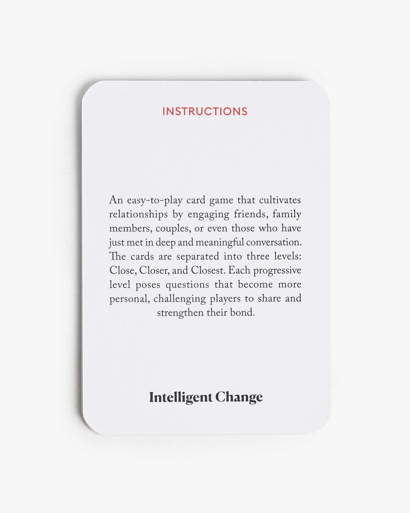Get Closer Conversation Game - Original by Intelligent Change