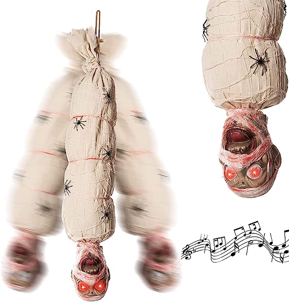 Halloween Motion Animated Hanging Cocoon Corpse Decoration