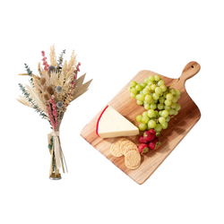 Rectangular Charcuterie board & Vintage Style Bouquet by Andaluca Home