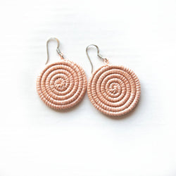 Woven Disc Earrings - Small