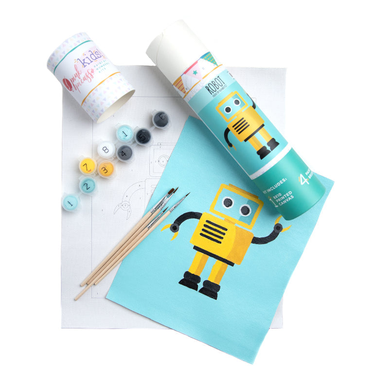 Robot Paint-by-Numbers by Pink Picasso Kits