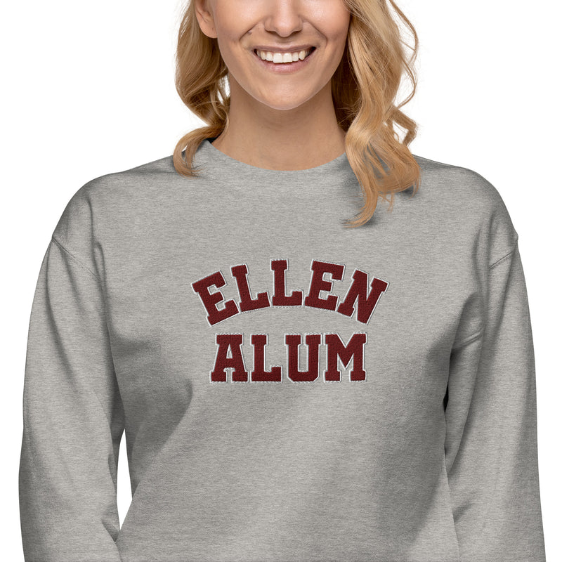 Ellen Alum Embroidered Sweatshirt - Heather Grey