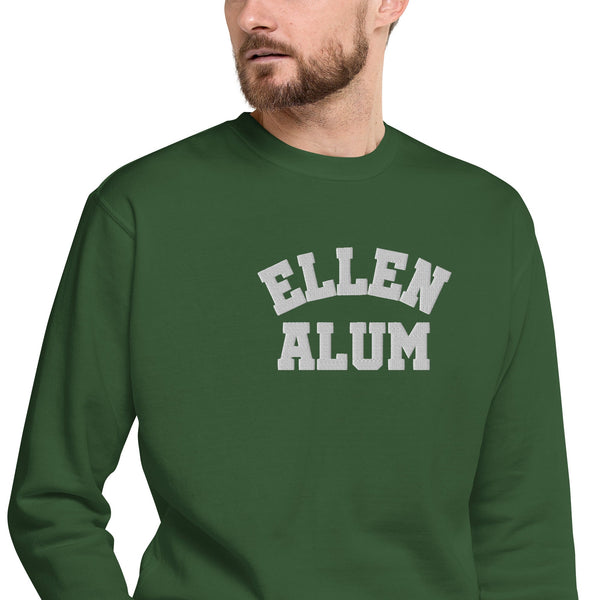 Ellen Alum Embroidered Sweatshirt - Forest Green