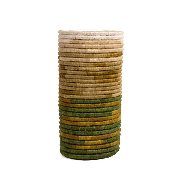 Restorative Greens Vessel - 8" Cylindrical Vase by Kazi Goods