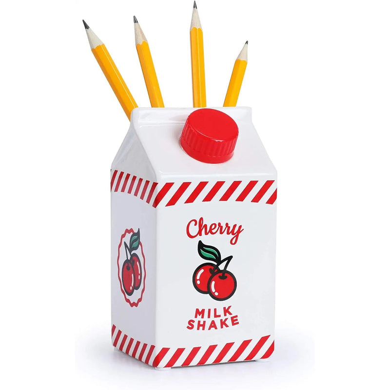 Cherry Milk Shake Pen Pot | Retro Pen Holder by The Bullish Store