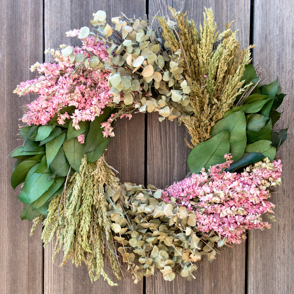 19" Larkspur Farmhouse Wreath by Andaluca Home