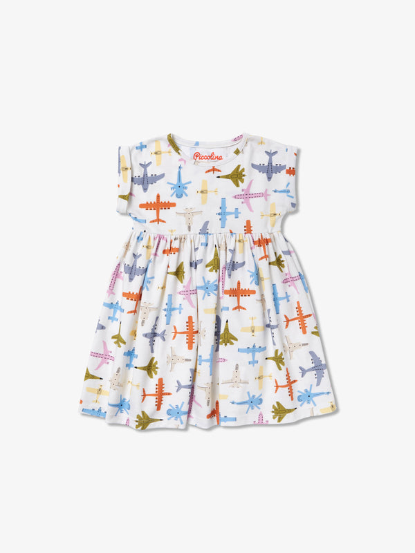 Rolled Sleeve Dress - Aviation by Piccolina
