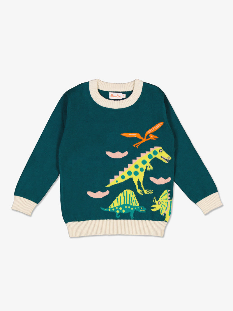 Cotton Knit Sweater - Paleontology by Piccolina