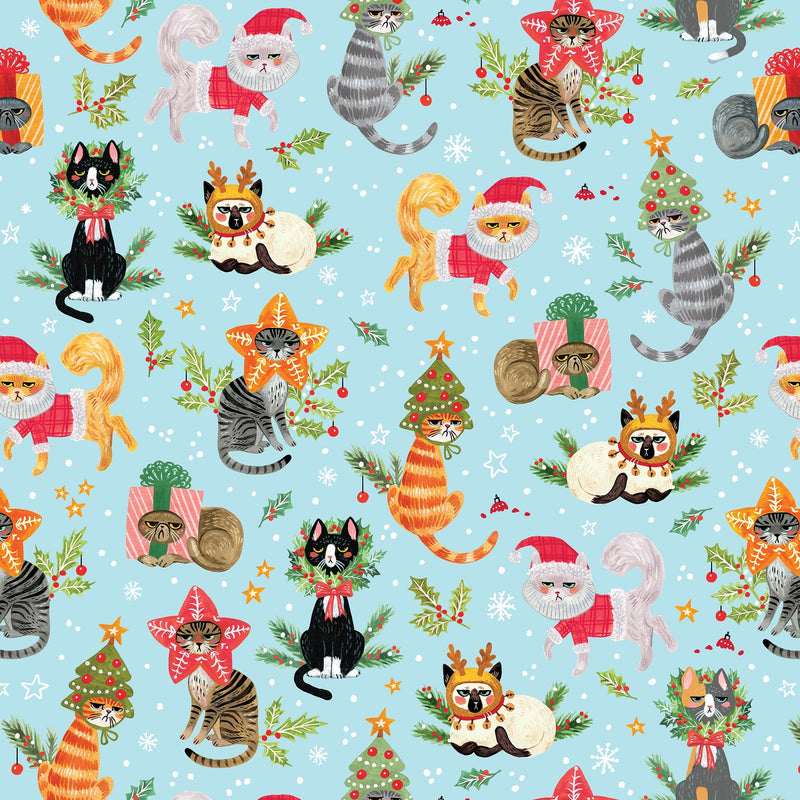 Naughty Cats Christmas Gift Wrap by Present Paper
