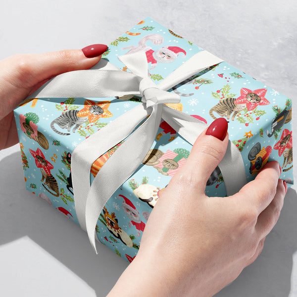 Naughty Cats Christmas Gift Wrap by Present Paper