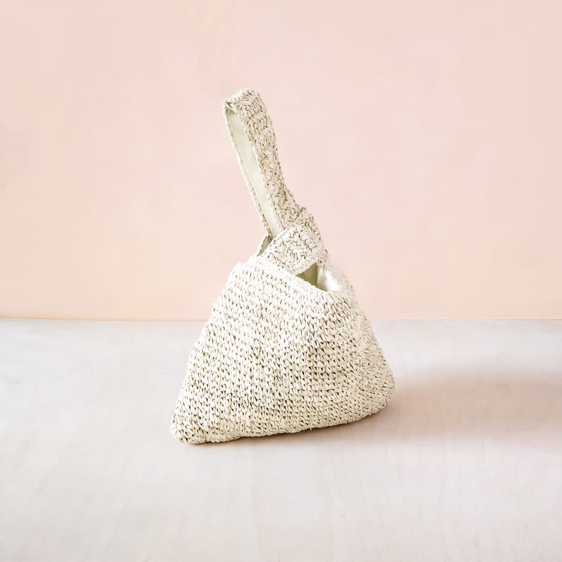 Natural Crochet Japanese Knot Bag by LIKHÂ