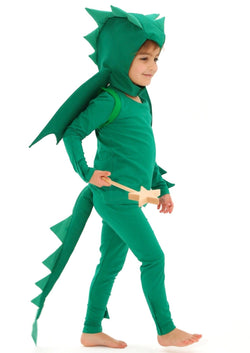 Green Dragons and Dinosaurs Pajama Costume by Band of the Wild