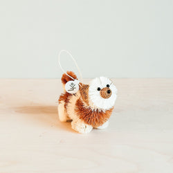 Puppy Ornament, Mahogany - Bottle Brush Ornaments | LIKHÂ by LIKHÂ