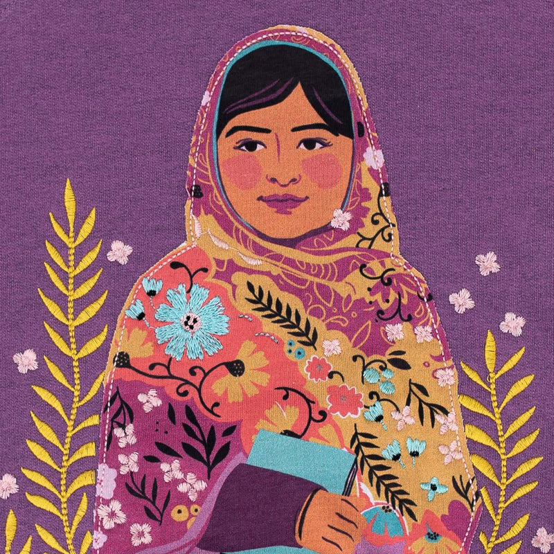 Malala Yousafzai Embroidered Trailblazer Sweatshirt by Piccolina